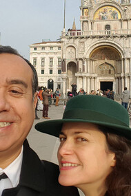 Antonio Arévalo con Mónica Isaza