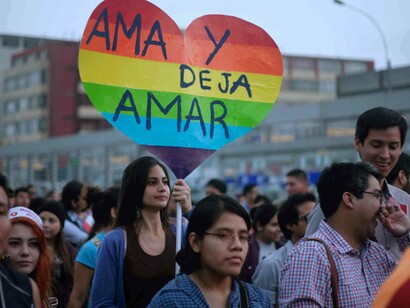 Marcha a favor de los derechos del colectivo LGBTI