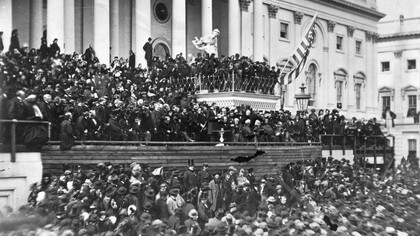 Marzo de 1865, Washington: segunda toma de posesión de la presidencia de los Estados Unidos de Abraham Lincoln