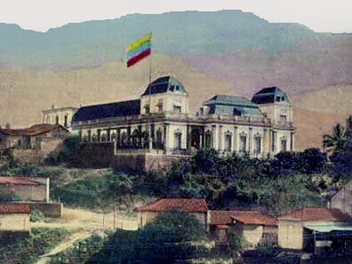 Ilustración del Palacio de Miraflores, Caracas, Venezuela
