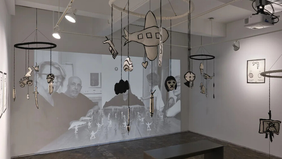 Shasha Dothan, P is for pomegranate, g is for grenade, and l is for love, exhibition view. Courtesy of A.I.R. Gallery