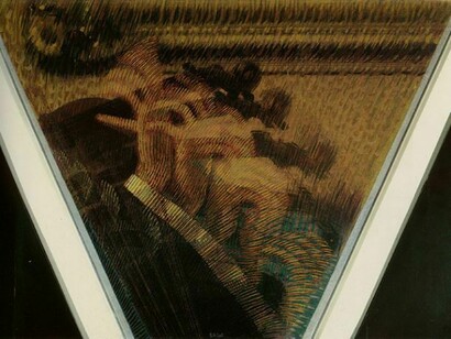 Giacomo Balla, The Hand of the Violinist (The Rhythms of the Bow) (La mano del violinista [I ritmi dell’archetto]), 1912, Oil on canvas, 56 x 78.3 cm, Estorick Collection, London © 2014 Artists Rights Society (ARS), New York / SIAE, Rome