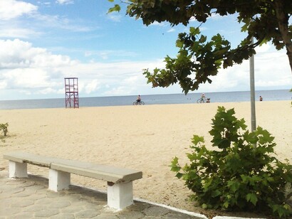A sunny day at Laranjal Beach, Pelotas, Brazil