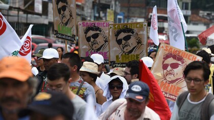 Protestas en Colombia ante la posible extradición de Santrich