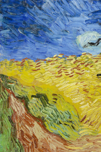 Vincent van Gogh, Trigal con cuervos (detalle), 1890