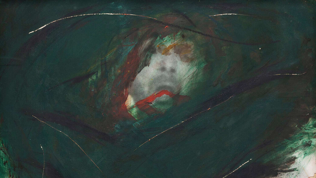 Arnulf Rainer, Grüne Hecke, 1974. Avec l'aimable autorisation de la Galerie Lelong