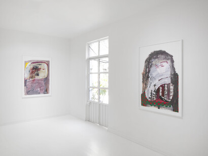 Virginia Chihota, Kuenda mberi, Moving on, vista de exhibición. Cortesía de Travesía Cuarto