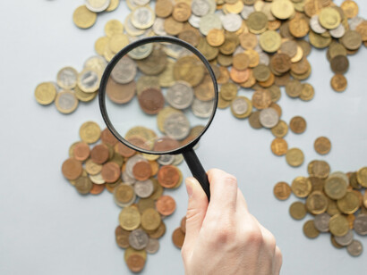 Looking closer through the magnifying glass at the area on the map above Africa