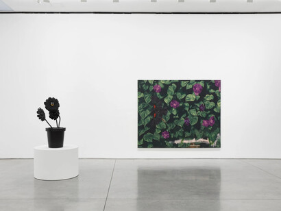 Jammie Holmes, Morning thoughts, exhibition view. Courtesy of Marianne Boesky Gallery