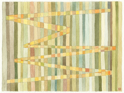 Friendly Landscape, 16 x 12cm, watercolour, Mark Weighton, 2023