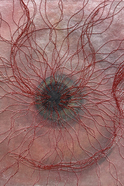 Daniela Gomez Paz, Threaded to the universe 2 (detail), 2026. Courtesy of Mindy Solomon Gallery