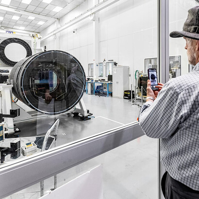 SLAC staffers were invited to see the LSST Camera in person during special tours that were set up for employees 