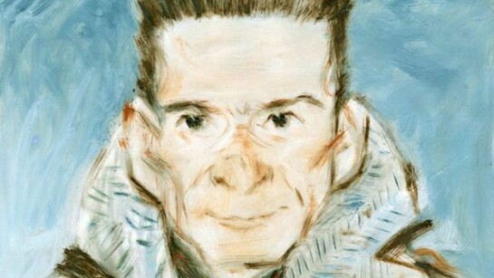 Tullio Pericoli, Beppe Fenoglio, 2014, olio su cartone, cm 42x29,5 (dettaglio)