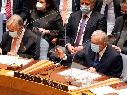 Andrés Manuel López Obrador en el Consejo de Seguridad de la ONU