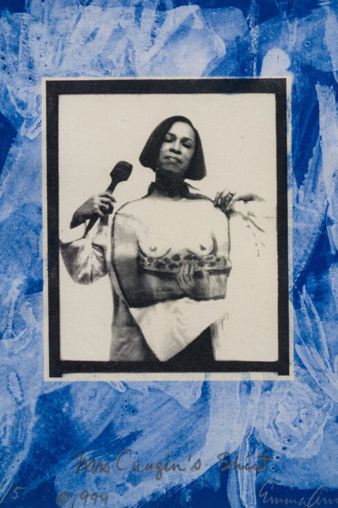 Emma Amos, Mrs Gauguin’s shirt (detail), 1994. Courtesy of Alison Jacques Gallery