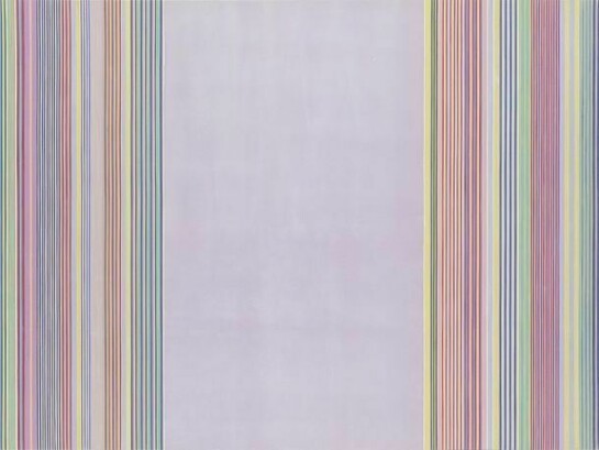Gene Davis, Queen's Gate, 1980, Acrylic on canvas, 95 x 124 inches
