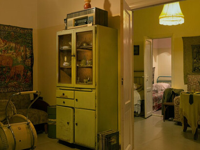 A glimpse into the interior of an old Soviet house, with vintage furniture and period-specific decor