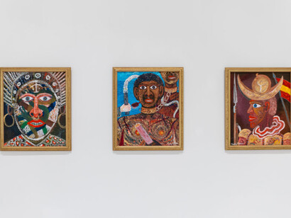 Frantz Zéphirin, The messenger, exhibition view. Courtesy of NSU Museum of Art