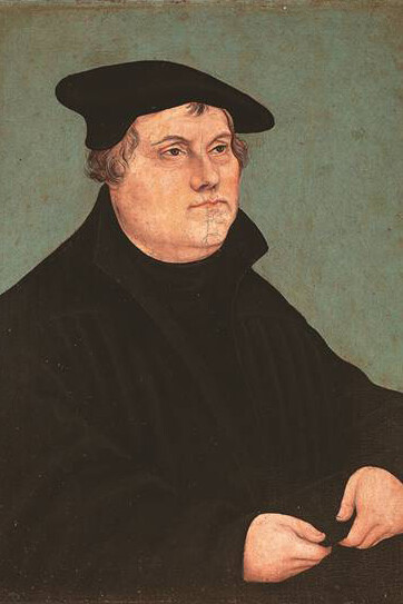 Lucas Cranach il Vecchio, bottega. Ritratto di Martin Lutero, 1543. Firenze, Gallerie degli Uffizi, Galleria delle Statue e delle Pitture