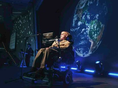 El físico Stephen Hawking en una de sus conferencias