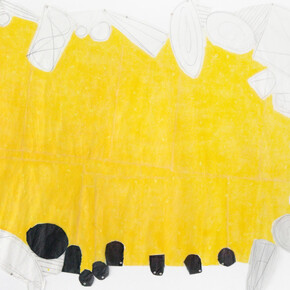 Christian Bonnefoi, Sans titre, 2000, Collage de papiers teintés 167 x 248 cm © DR Christian Bonnefoi