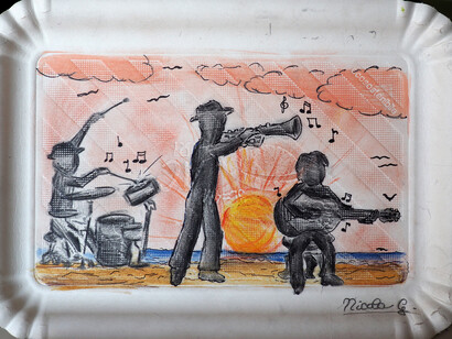 Opera di un alunno partecipante al progetto. Foto di Vittorio Nava