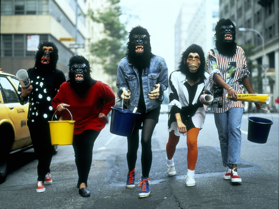 Guerrilla Girls. El grupo durante sus primeras actuaciones callejeras