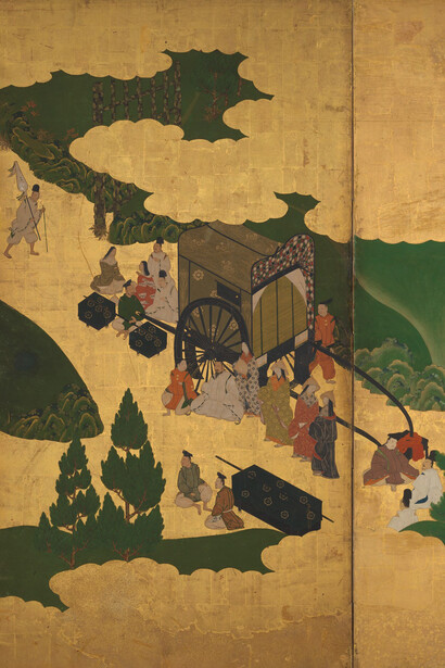 Escena de El cuento de Genji por Tosa Mitsuyoshi