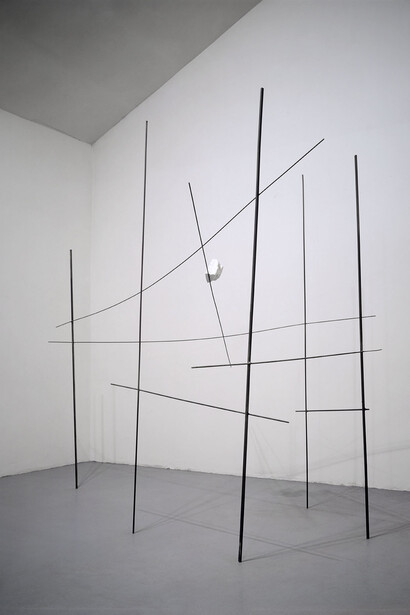 P.Icaro, Esplosa, 1990, steel, plaster, cm.290x167x386 cm, (photo credit M.Sereni) Courtesy the artist and P420, Bologna