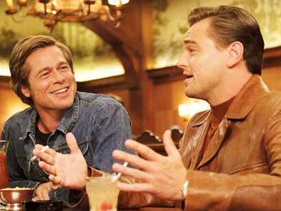 Brad Pitt e Leonardo Di Caprio in C'era Una Volta Hollywood