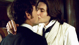 Dorian Gray e Basil Hallward in una scena del film 