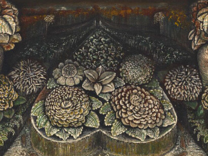 John Dunkley, Back to Nature, 1939
Mixed media on plywood, 16 x 28 inches
Collection National Gallery of Jamaica