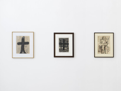 Georg Baselitz, exhibition view. Courtesy of Jahn und Jahn