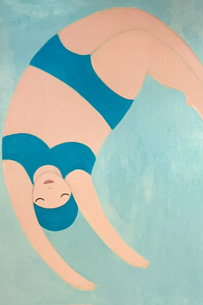 Ayse Wilson, Blue diving (detail), 2026. Courtesy of Jane Lombard Gallery