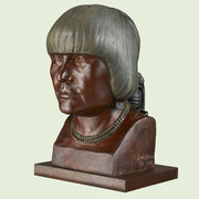 Malvina Hoffman. Bronze bust of Desideria Montoya Sanchez. Courtesy of Field Museum