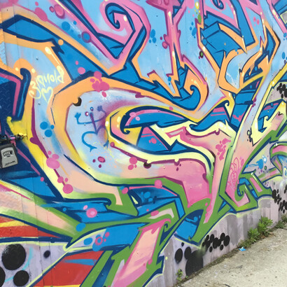 Arte callejero del "Bushwick Collective", es una galería y colectivo de arte al aire libre en Bushwick, Nueva York