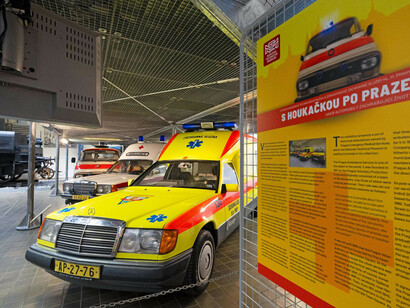 Sirens across Prague. Vehicles saving lives, exhibition view. Courtesy of Národní technické muzeum