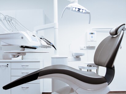 Dental office prepared for patient use