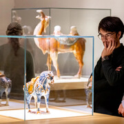 Wu Zetian, the only female emperor of China, exhibition view. Courtesy of Keramiekmuseum Princessehof