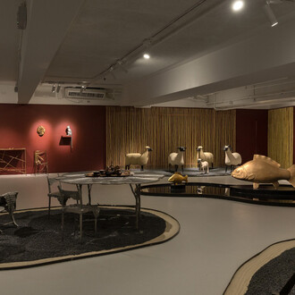 Les Lalanne, A living landscape, exhibition view. Courtesy of Ben Brown Fine Arts 