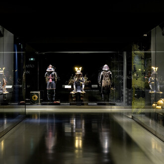 Presença portuguesa na Ásia, vista da exposição. Cortesia da Fundação Oriente