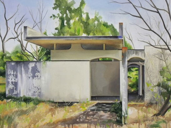 Ross M Brown, Shelter, 2014, oil on canvas, 51 x 66 cm 