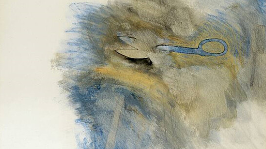 Jim Dine (American, b. 1935), Scissors, 1962, pastel, pencil, and gouache on paper, 22 x 29 1/2 inches, 55.9 x 74.9cm