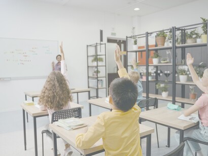 Children in a classroom. For us, change is a process. Children learning in the classroom