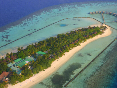 View of the Maldives from a seaplane. Ph Genevieve Northup