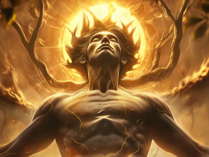 Vio cómo lentamente aquel Dios infinito perfecto, redondo, lleno de círculos, adornos, bello, se iluminó desde dentro