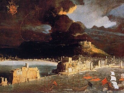 Didier Barra, "Veduta di Napoli dal mare", 1647 