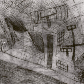 Miriam Cahn, schweigende schwester (kriegsschiff), 1981. Courtesy of Stedelijk Museum