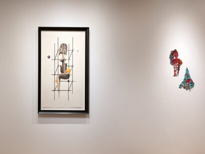 Various artists, Thread lines, exhibition view. Courtesy of Goya Contemporary