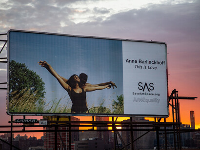Artist Anne Barlinckhoff - SaveArtSpace x Art4Equality x The Untitled Space Public Art Billboard 4 LR